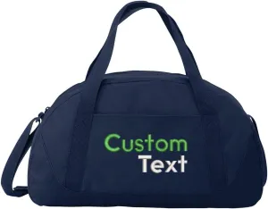 Custom Sport Duffel Bags for Men, Women, Dome, Navy - Add Your Name - Personalized Weekender Bag for Gym, Overnight, Travel