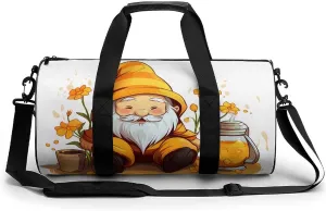 Cute Little Dwarf Gnomes Sports Gym Bag Portable Duffel Bag Travel Workout Bag with Adjustable Strap for Men Women