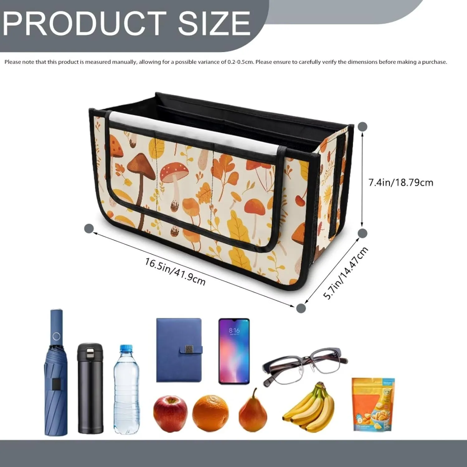 Cute Mushroom Rollator Bag with Storage Pockets Walker Basket Walker Accessories Walker Bags for Folding Walker for Elderly Gifts