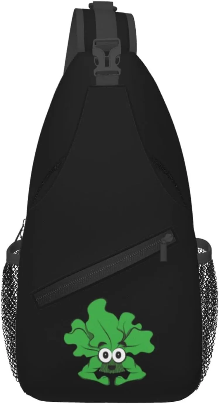 Cute Spinach Goes To The Gym To Work Out Crossbody Bags For Women Men Chest Backpack Gym Shoulder Bag Travel Outdoor Sports Casual Crossbody Bags