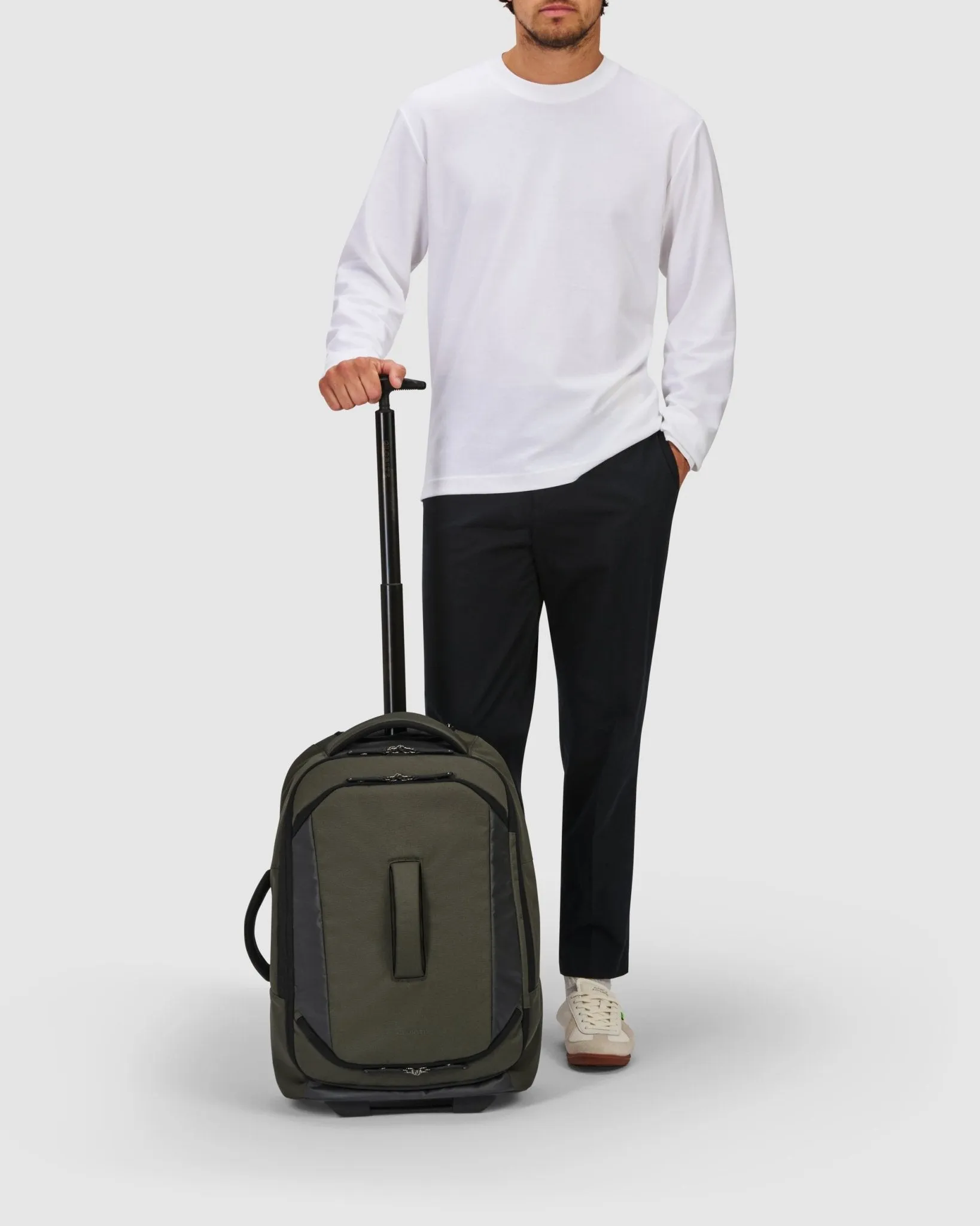 Darley Wheeled Duffle Backpack - Olive Green