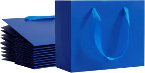 Dasofine Royal Blue Gift Bags - 20 Pcs Kraft Paper Gift Bags with Handles, 8.7" 3.9" 7.1", Navy Blue for Party, Wedding, Baby Shower