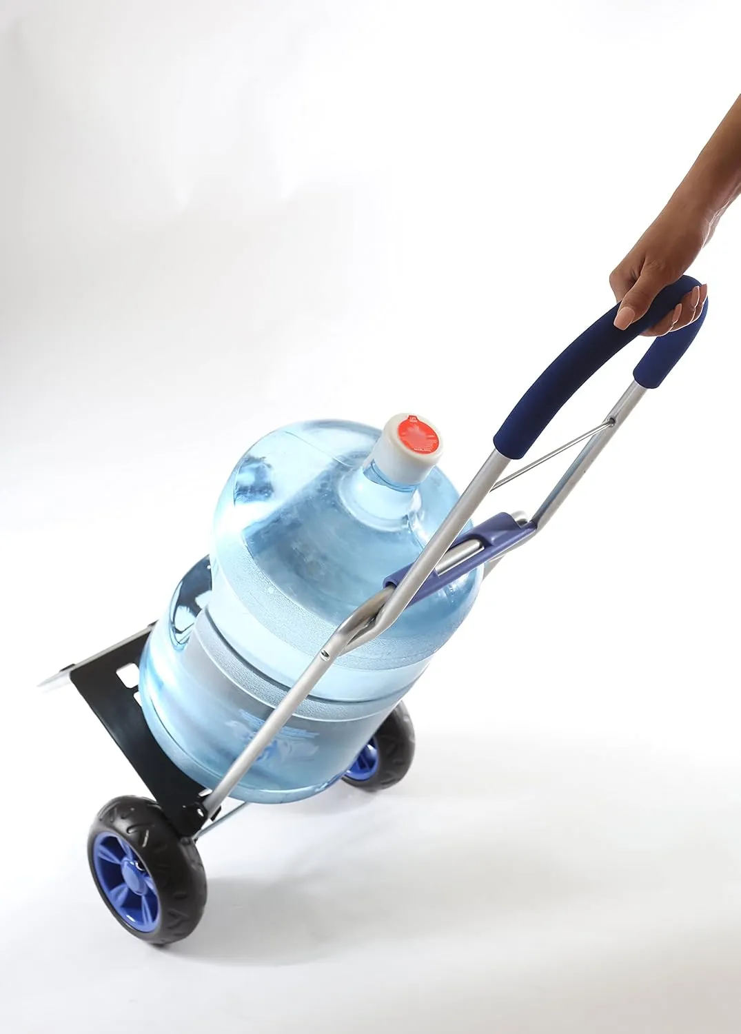 dbest products Trolley Dolly Blue Foldable Shopping cart for Groceries with Wheels and Removable Bag and Rolling Personal Handtruck, Standard