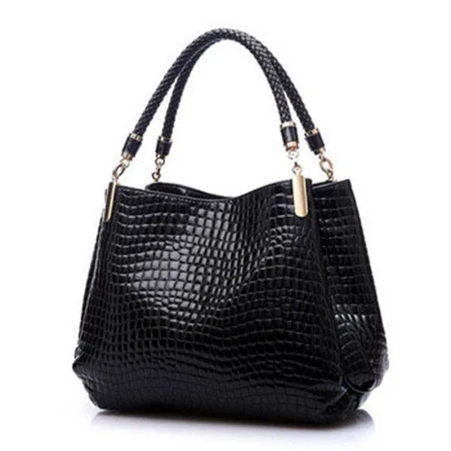 De Leather Full-featured range Alligator Handbag Enhanced Couro Fashion Famous 2017 Brands Bolsas Women