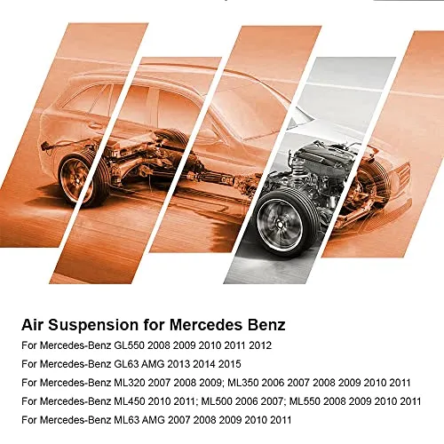 DEDC Air Suspension Bag, Rear Air Spring Kit, Replacement Parts Accessories for Mercedes-Benz GL-Class GL550/GL63 AMG W164 ML-Class ML320/350/450/500/550/63 AMG