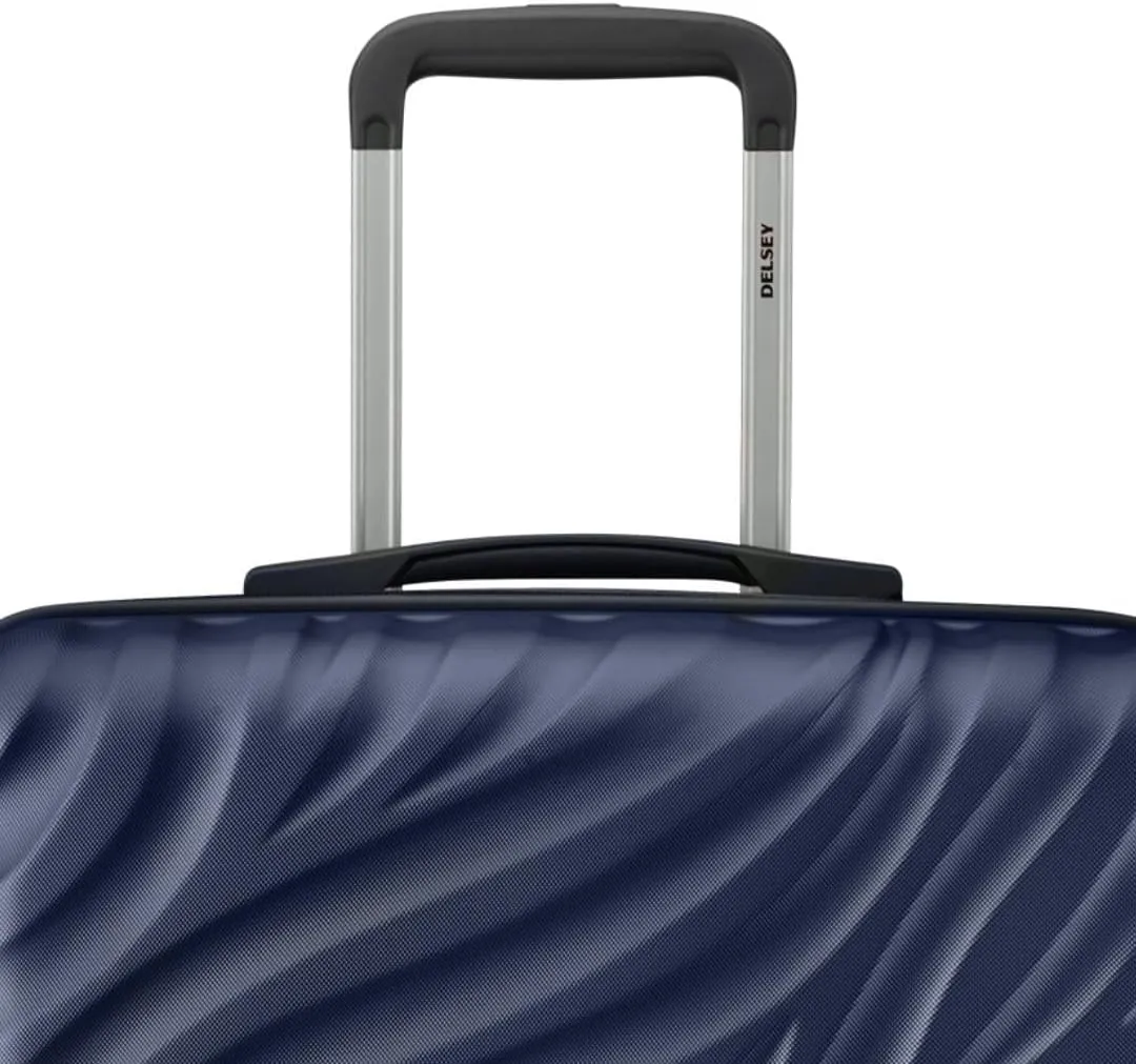 DELSEY PARIS Alexis Durable Luggage Set, Expandable & Lightweight 4-Wheel Spinners, Easy Grip handles for Smooth Journeys, TSA-Lock Incorporated, Men and Women, Navy, 3-Piece Set (21"/25"/29")
