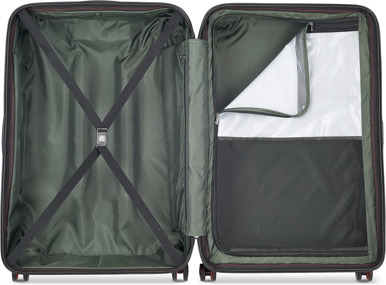 DELSEY PARIS Cactus Hardside Luggage with Spinner Wheels, Navy, Checked-Large 28 Inch