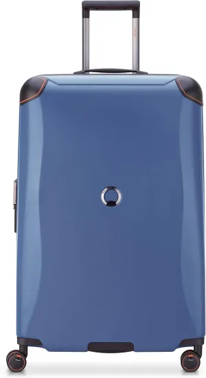 DELSEY PARIS Cactus Hardside Luggage with Spinner Wheels, Navy, Checked-Large 28 Inch