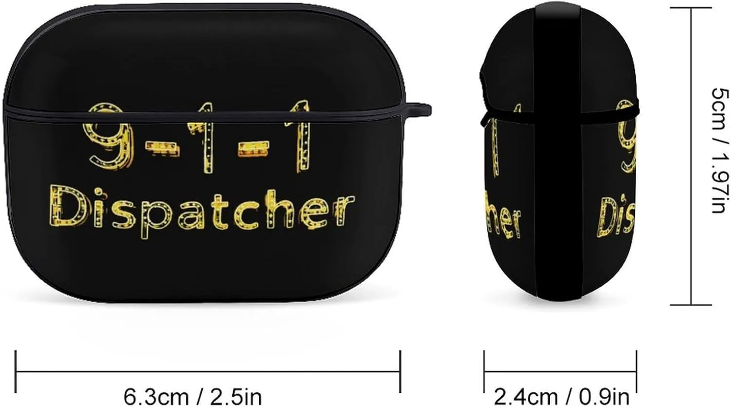 Dispatcher 911 Funny Hard Case Compatible with Airpods Pro Earbuds Headset Cover Protective Storage Bag for Men Women
