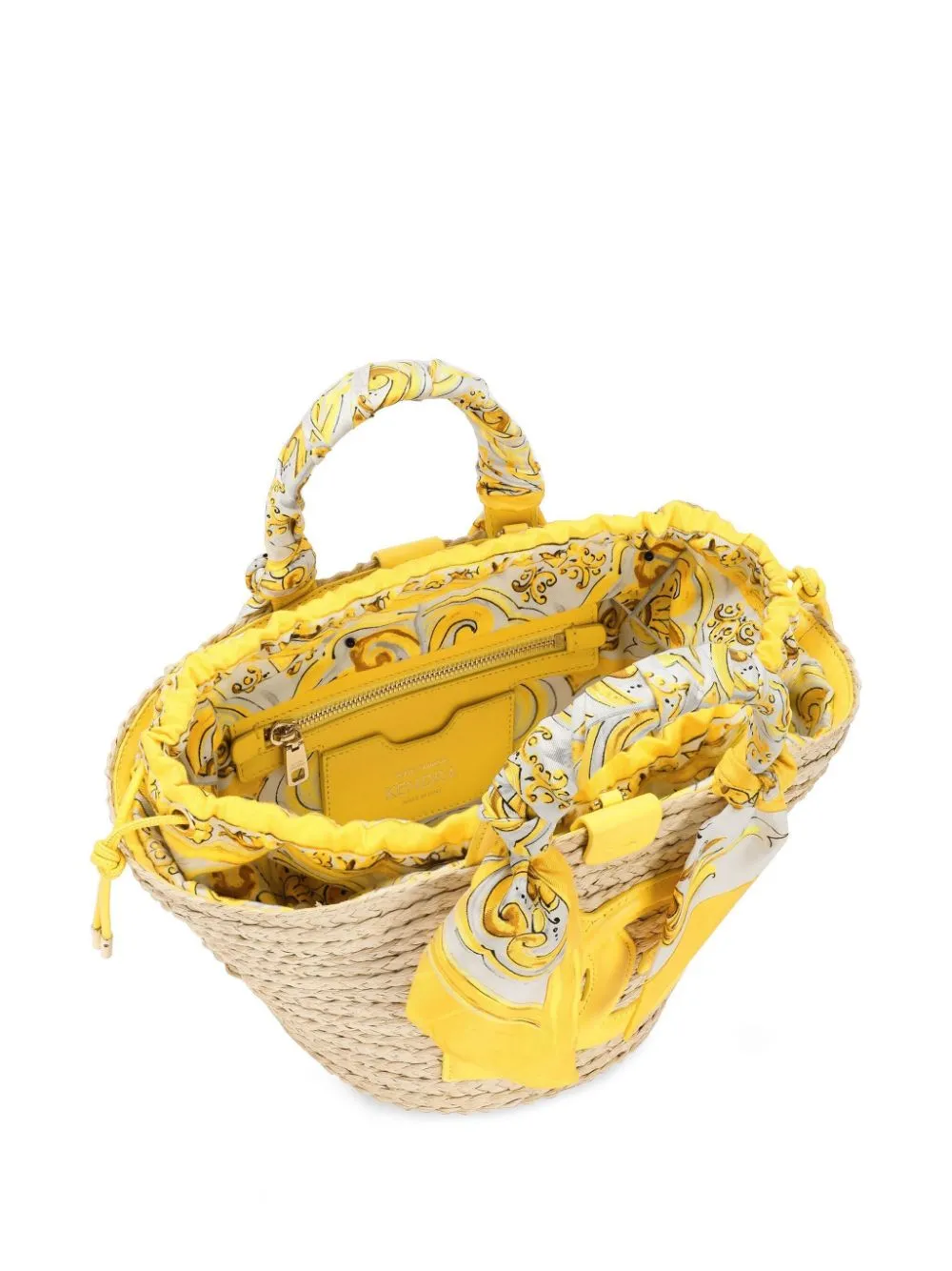 Dolce & Gabbana Kendra Straw Basket Bag