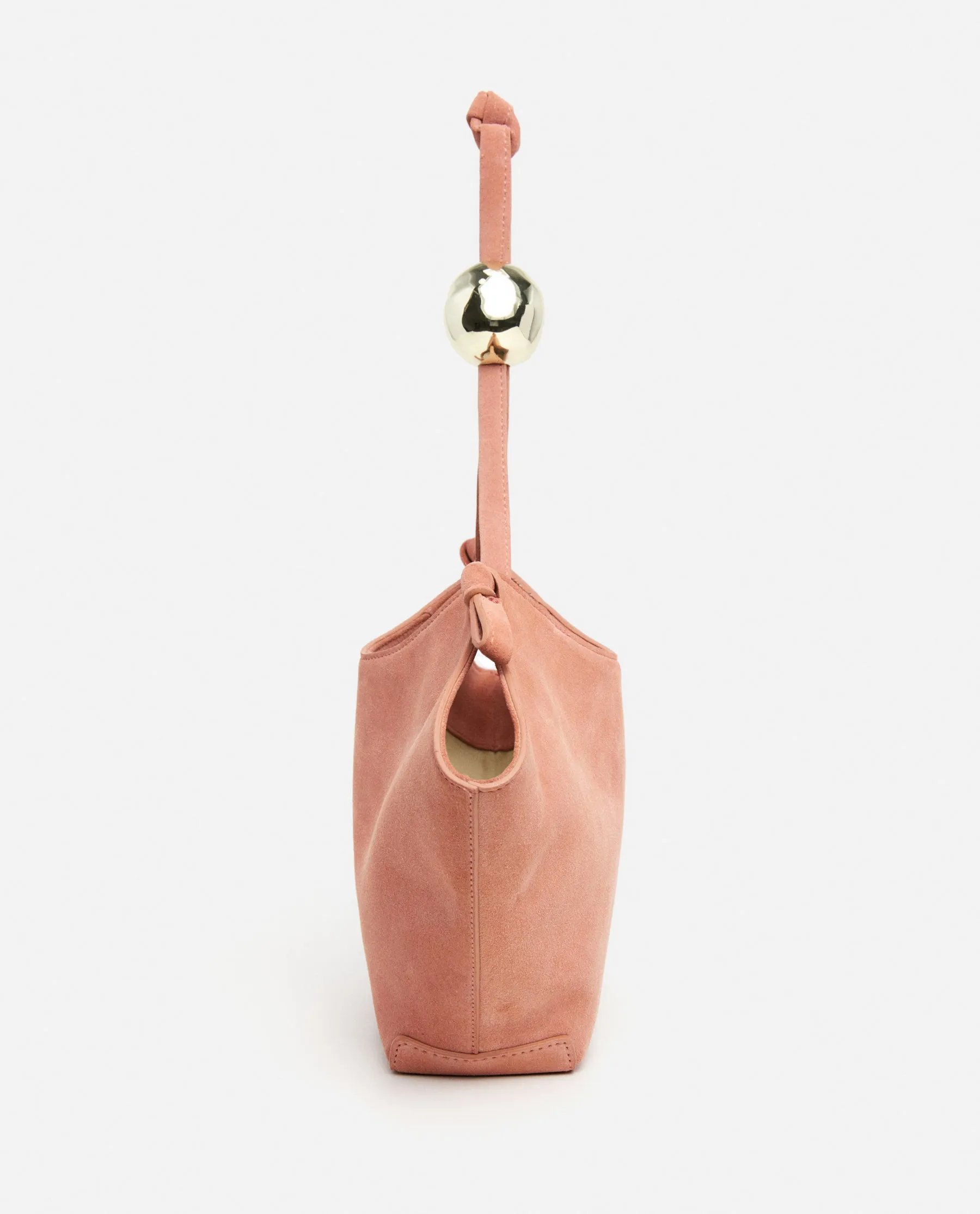 Donia Mini Handbag Suede Blush Pink