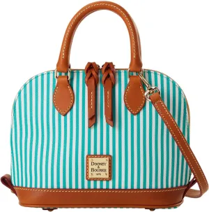 Dooney & Bourke Handbags for Women, Seaview Bitsy Small Striped Satchel Bags for Women, Removable Crossbody Strap