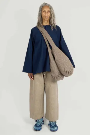 Double Tote Bag Antique Herringbone Wool