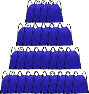 Drawstring Bags 28 PCS Drawstring Backpack Bulk String Backpack Cinch Bag Sackpack for Men Women Gym (Navy Blue)