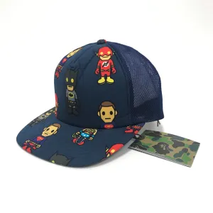 DS! A Bathing Ape Bape x DC Comics Mesh Trucker Cap Navy