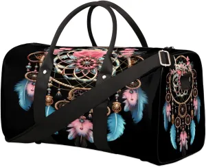 Duffel Bags Gypsy Dream Catcher Large Tote Bag Ethnic Design Overnight Travel Bags for Women Men Lightweight Duffel Bag Adjustable Strap Carry On Bag Waterproof Gym Travel Bag