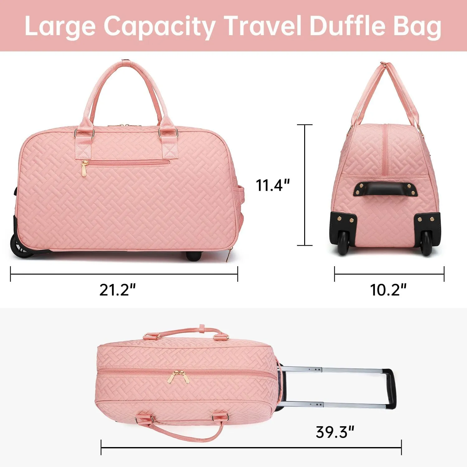 Duffle Bag for Travel, Weekender Bag with Shoe Compartment, Carry On Overnight Bag for Women with Toiletry Bag, Gym Bag with Wet Pocket, Hospital Bags for Labor and Delivery Beige