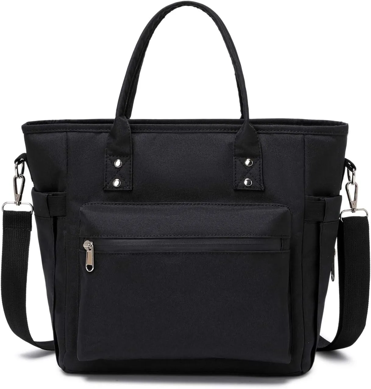 Durable Insulated Lunch Bag Thermal Food Storage Tote Bags Water Resistant Ice Cooler with Long Shoulder Strap Big Volume Lunch Boxes For Adult Men Women Picnic Working Outing (Black)