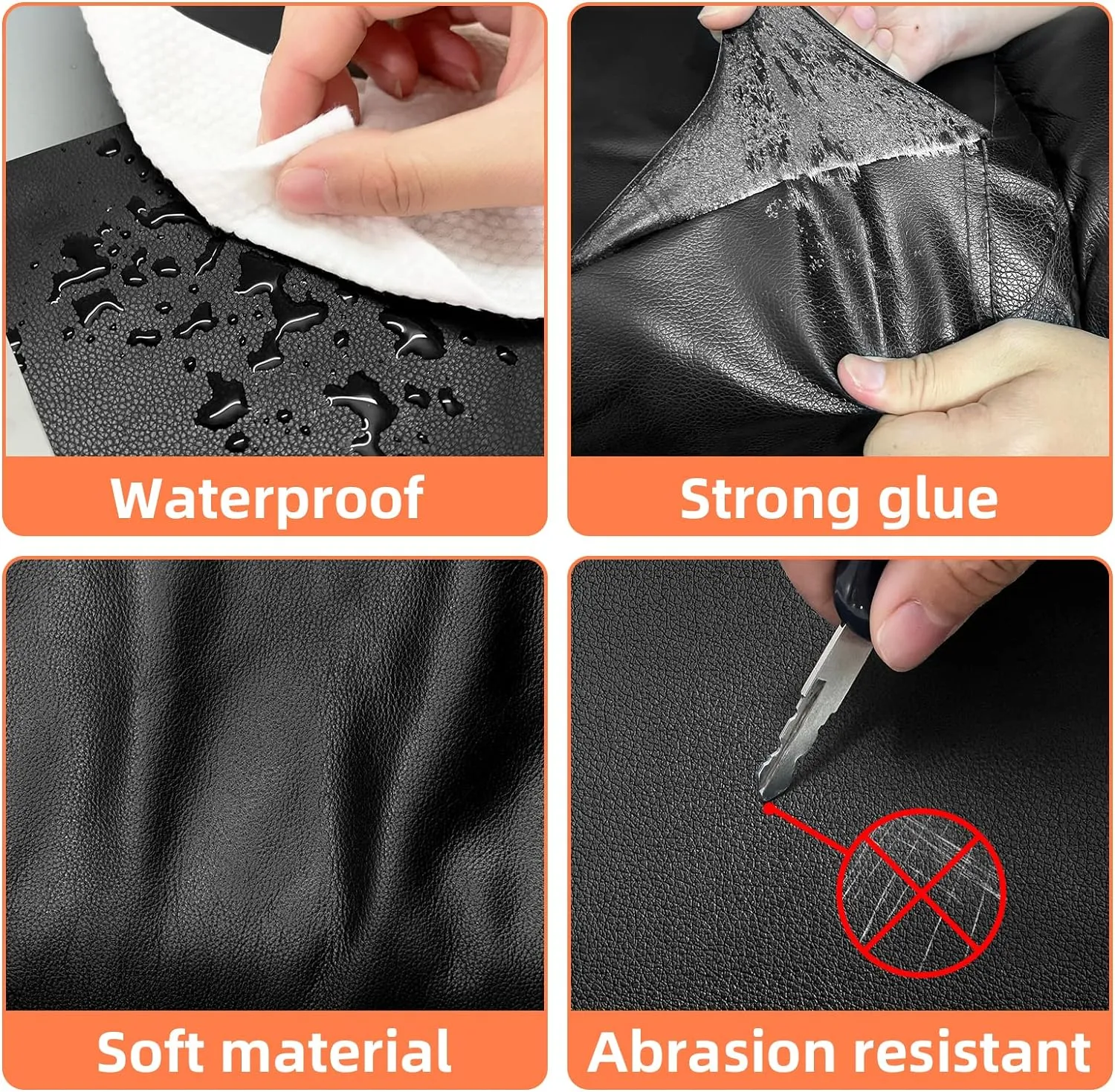 DXBULL Large Leather Repair Patch 35.4x78.7 inch Repair Tape Self-Adhesive for Furniture Sofas Car Seats Chair Couches Handbags Jackets Decorative Home Hotel Wall (Dark Coffee)
