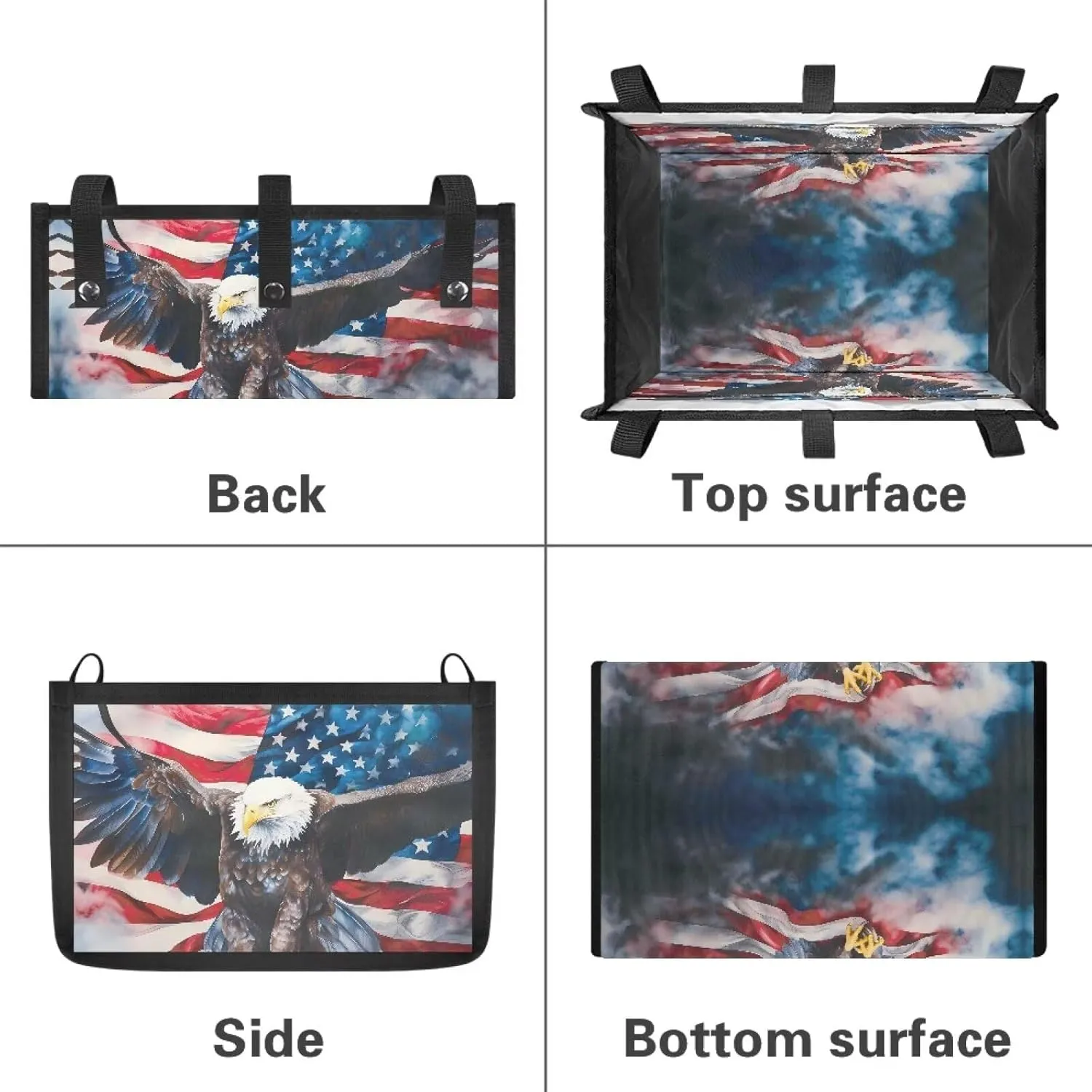 Eagle USA Flag Walker Accessories for Folding Walkers Attachment Large Capacity Waterproof Bags Hands-Free Storage Basket with Storage Pockets for Travel