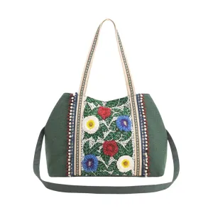 Evergreen Floral Tote Bag