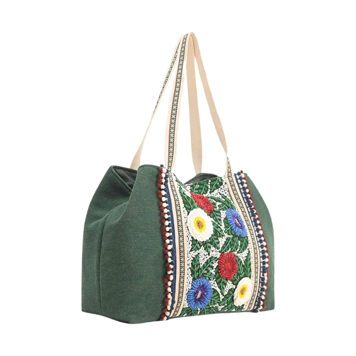 Evergreen Floral Tote Bag