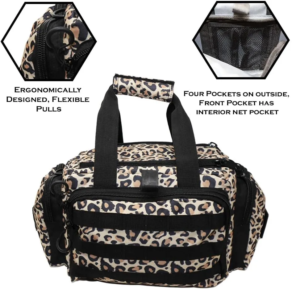 Exos Tactical Range Bag – Medium Size Range Bag for Shooting – Gun Case for Handguns, Ammo Bag, Tactical Range Bag, Molle Webbing, Free Subdued USA Patch, Designed in the USA