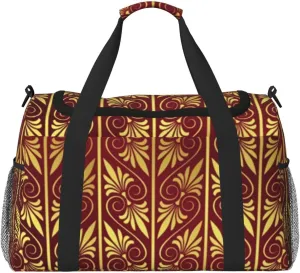 Fashion Pattern Gold Pattern Travel Duffel Bag Large Foldable Waterproof Overnight Bag For Beach Swim Bags Pool Sports Gym