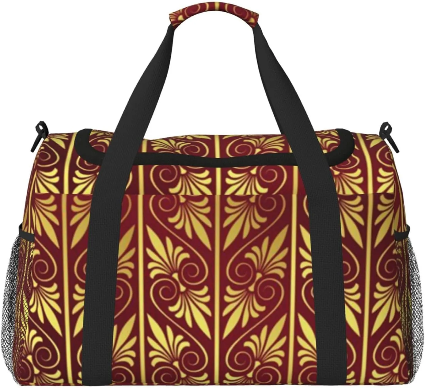 Fashion Pattern Gold Pattern Travel Duffel Bag Large Foldable Waterproof Overnight Bag For Beach Swim Bags Pool Sports Gym