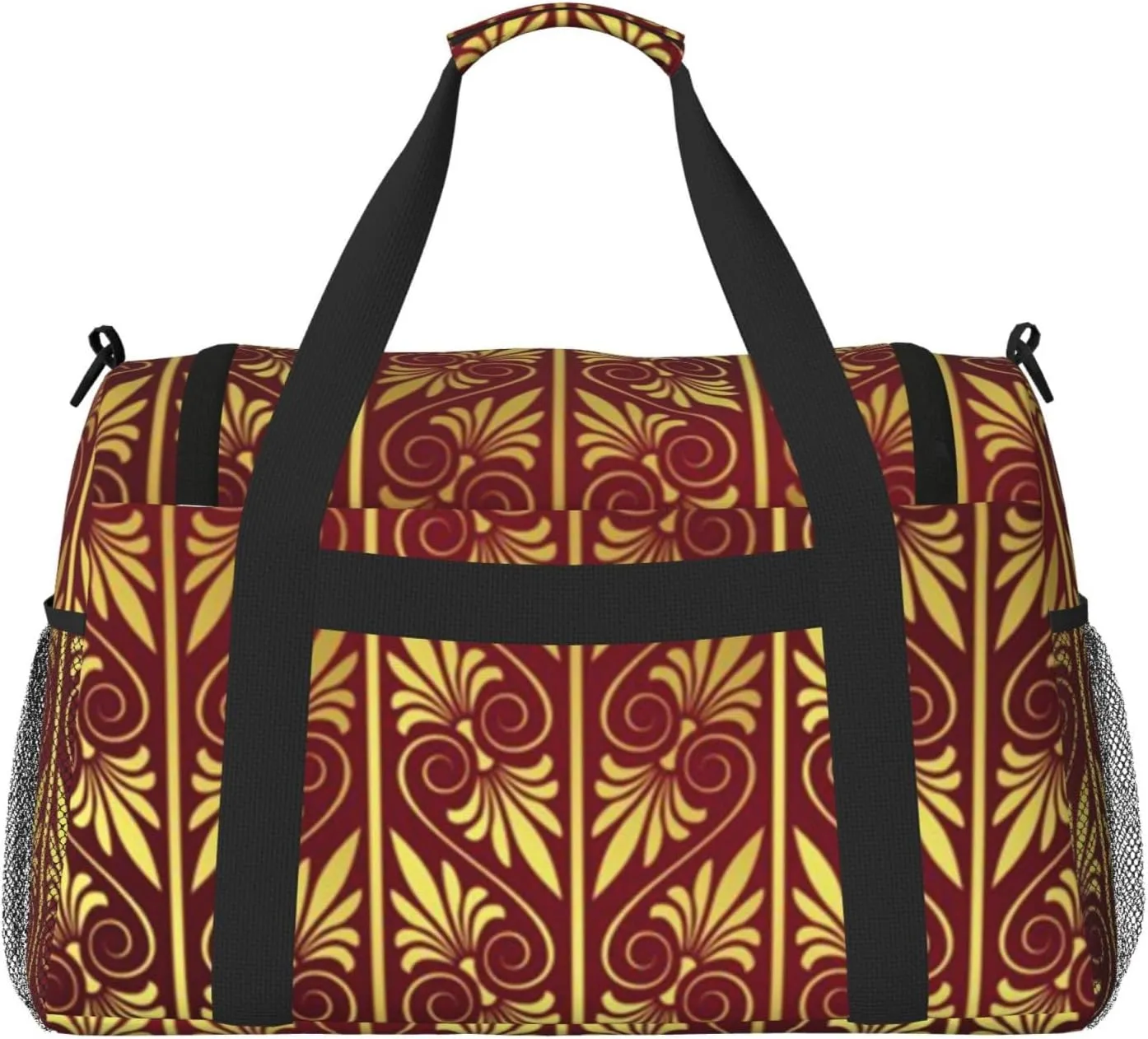 Fashion Pattern Gold Pattern Travel Duffel Bag Large Foldable Waterproof Overnight Bag For Beach Swim Bags Pool Sports Gym