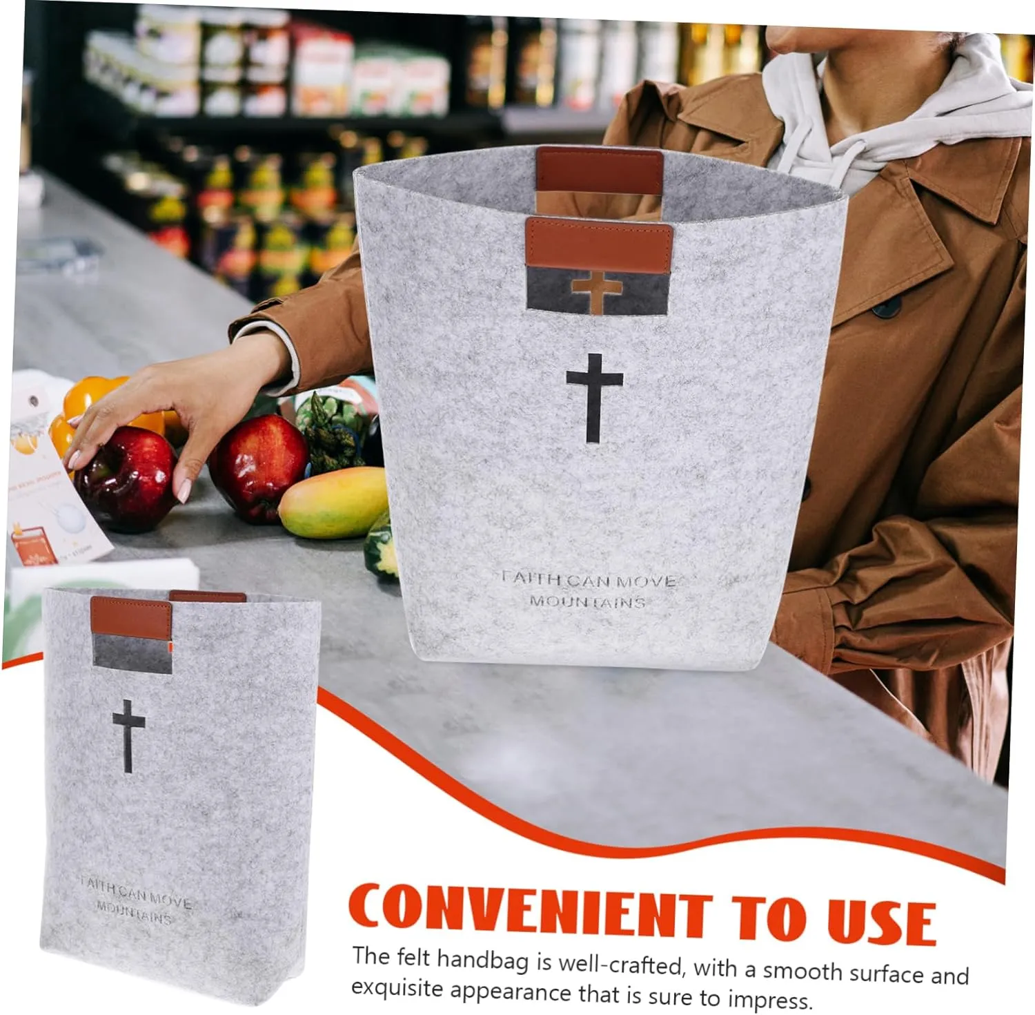 Felt Handbag Shopping Bag Bible Bags for Women Felt Tote Bag Bible Bag Felt Grocery Bag Felt Bag Bible Tote Bags for Women Bible Study Bag Bible Accessories Women Bible Handbag