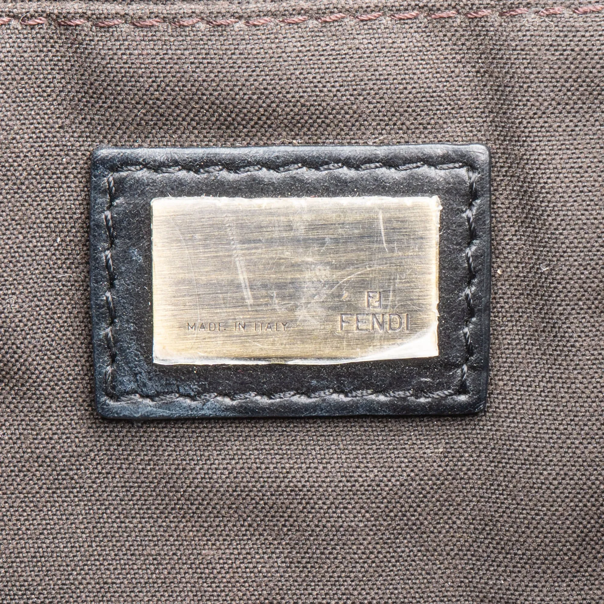 Fendi FF Suede Monogram Zucca Handbag