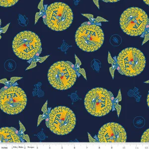 FFA Forever Blue 2 Badge Toss Navy by Riley Blake by the yard 3500