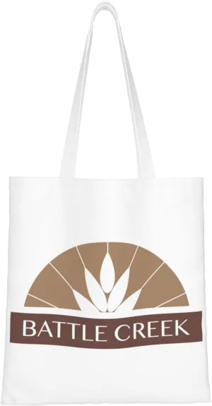 Flag Of Battle Creek, Michigan Tote Bag for Women Canvas Shopping Bags Reusable Beach Bag Grocery Bags Tote Shoulder Bag Gift Bags