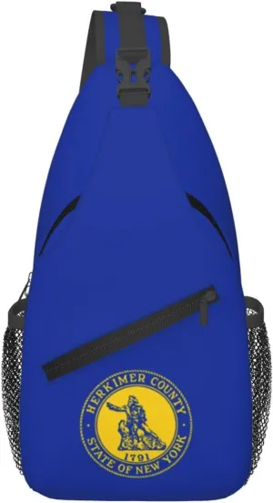 Flag Of Herkimer County, New York Crossbody Bags For Women Men Chest Backpack Gym Shoulder Bag Travel Outdoor Sports Casual Crossbody Bags