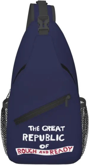 Flag Of The Great Republic Of Rough And Ready Crossbody Bags For Women Men Chest Backpack Gym Shoulder Bag Travel Outdoor Sports Casual Crossbody Bags