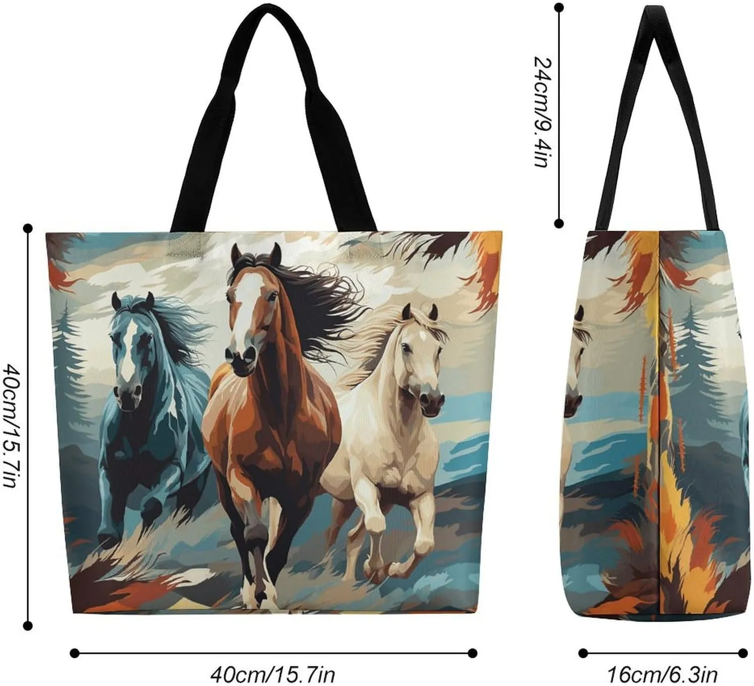 Flamingo Love Flowers Tote Bag for Women Reusable Grocery Shoulder Bag Shopping Bags for Travel, Groceries