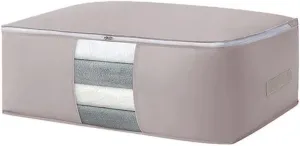 Foldable Storage Bags for Clothes and Comforters,Extra Large Capacity for Moving and Packing(Grey,52x35x16cm)