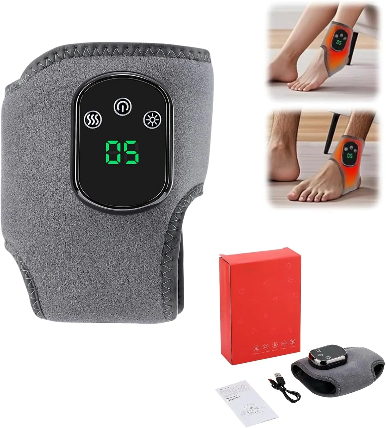 Foot Massage, 3-in-1 Foot Massager, Naxir Foots Revive Massager, Portable Foots Massagers, 3 Vibration Mode,5 Heat Leavel, for Achilles Tendinitis and Plantar Fasciitis (1)