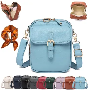 Forcipower Crossbody Bag, Collaboraten1 Crossbody Leather Bag, Vintage Shoulder Handbag with Card Slots