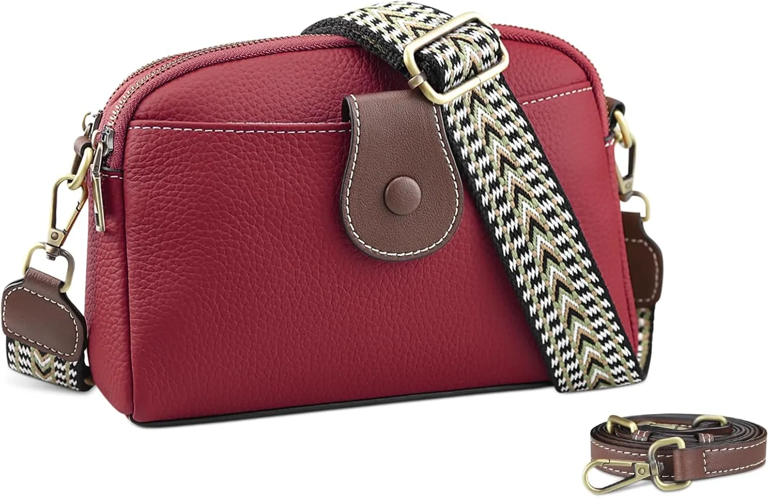 FUKUYIN Small Leather Crossbody Bags for Women - Women's Crossbody Handbags Shoulder Hobo Purses