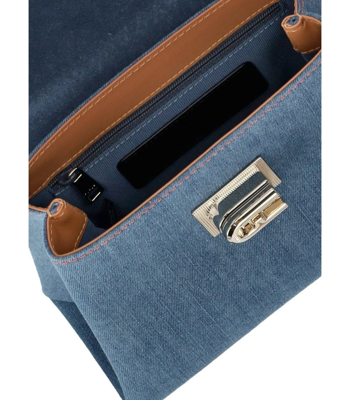 Furla 1927 Mini Denim Blue Handbag
