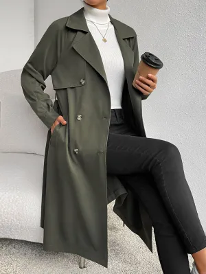 Gabardina de Cuello con Solapa para Mujer  CR