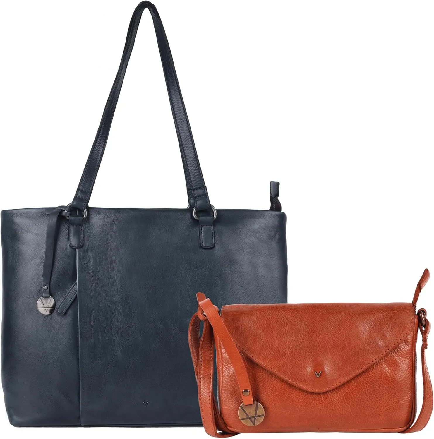 Genuine Italian Leather Bag Collection - Tote, Crossbody, and Satchel Purses - Ladies' Shoulder Bags with Top Handle & Adjustable Strap - Stylish and Versatile for Casual or Office Use