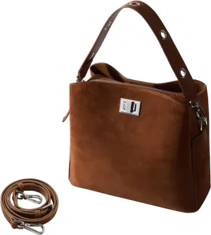 Genuine Leather Suede Bags for Women, Vintage Suede Handbag Purse Suede Hobo Bag Slouchy Bag