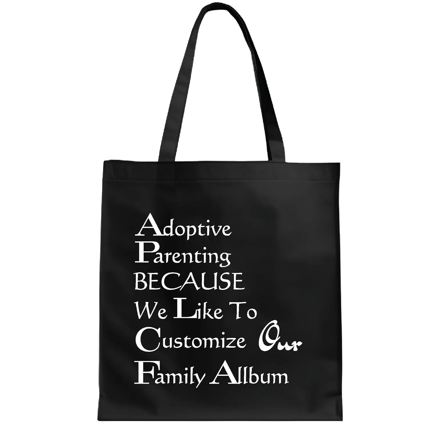 Gift Ideas for Adoptive Parents Customize your Family Album with Adoption Day Adopted Navy Black Multicolor Canvas Tote Bag