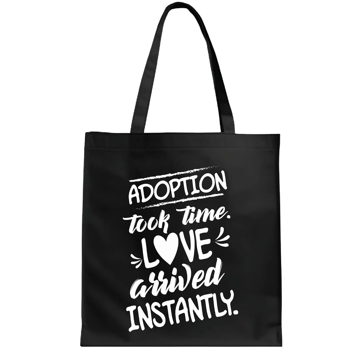 Gifts for Adoption Day Funny Presents for Adoptive Parents Foster to Adopt Families and Parents Day Navy Black Multicolor Canvas Tote Bag