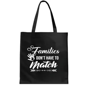 Gifts for Adoptive and Foster Families Celebrate Adoption Day and Parents Day with Funny Quotes Navy Black Multicolor Canvas Tote Bag