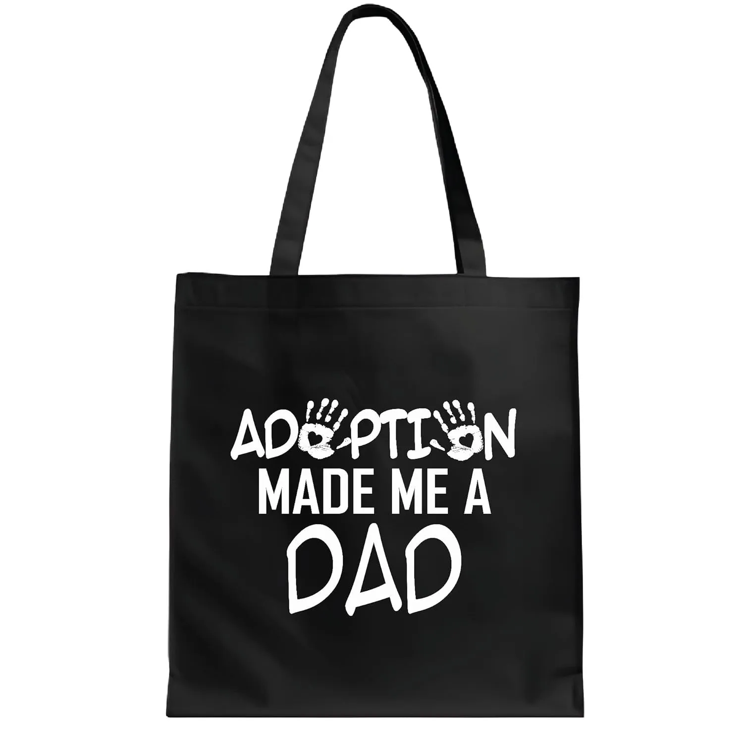 Gifts for Adoptive Parents Celebrate Adoption Day with Funny Family Quotes Navy Black Multicolor Canvas Tote Bag