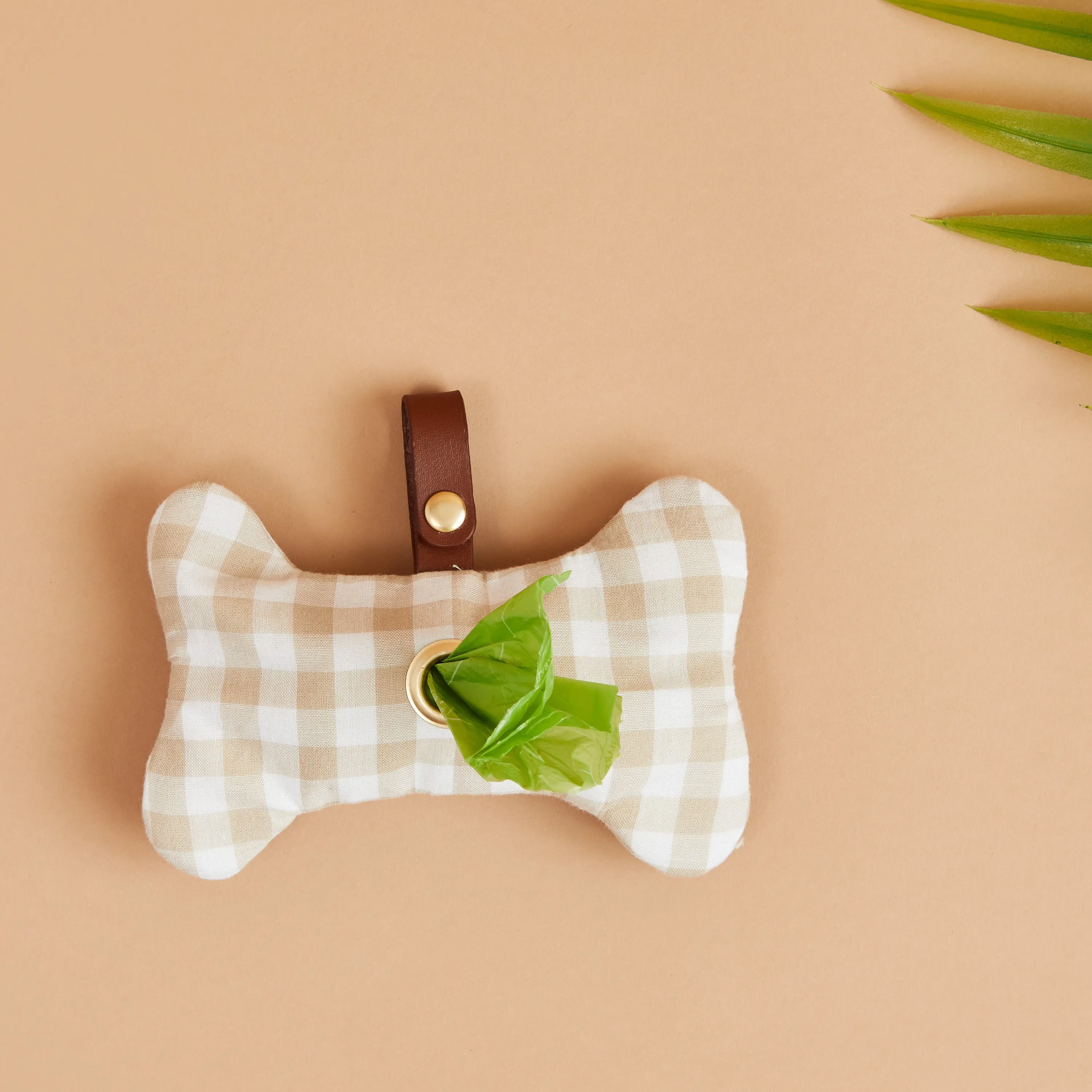 Gingham Waste Bag Holder